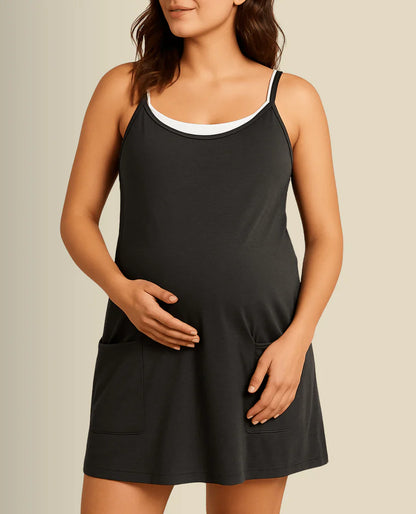 NorelleCo™ - Romper Mini Dress - Maternity & Postpartum